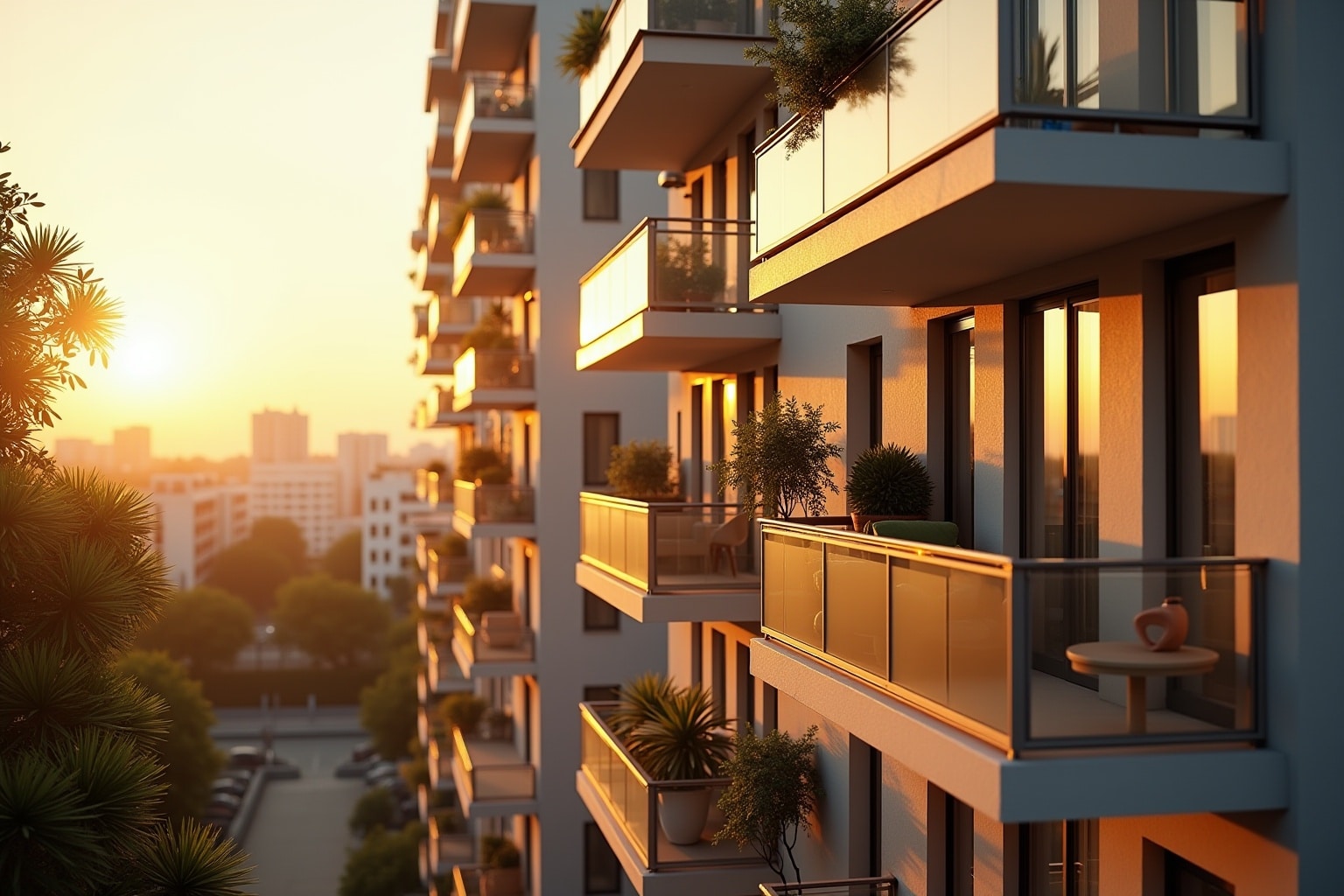 Wohnungen mit Balkon Südseite